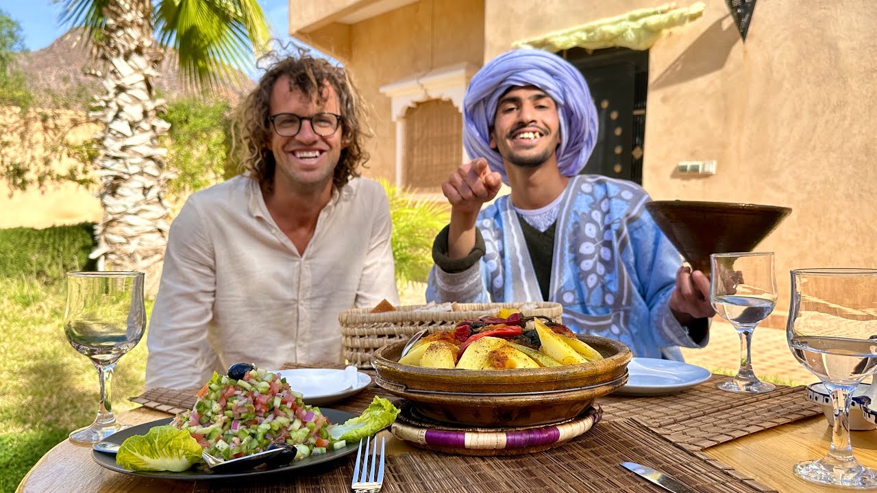 MOROCCAN BEEF TAJINE 🇲🇦 AMAZIGH MAN SHARES RECIPE IN ATLAS MOUNTAINS OF MOROCCO!