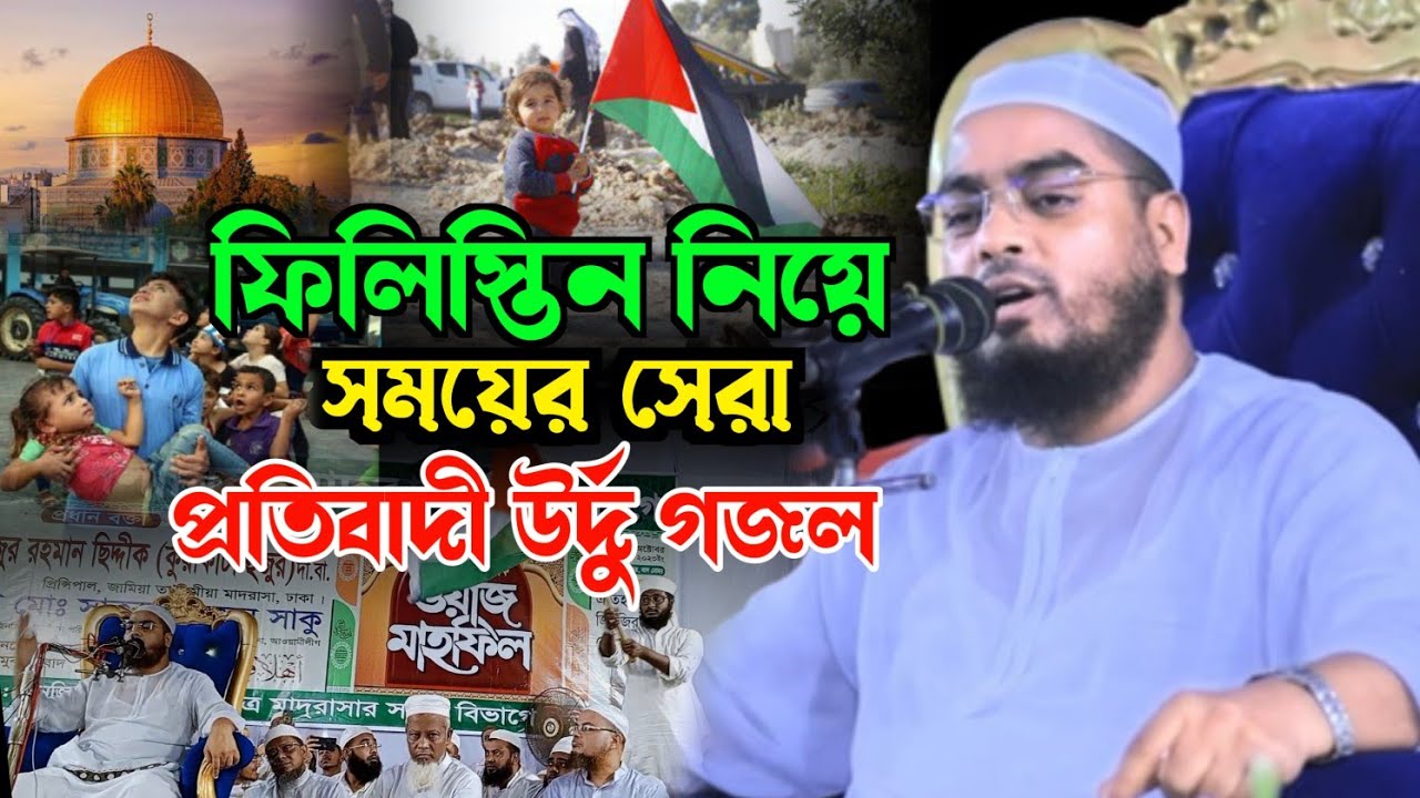 ফি/লিস্তিন নিয়ে সময়ের সেরা, প্রতিবাদী উর্দু গজল | hafizur rahman siddiki kuakata | হাফিজুর রহমান গজল