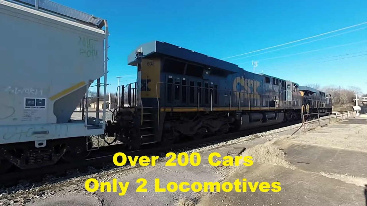Over 200 Cars, Only 2 Locomotives - CSX 3015, 803