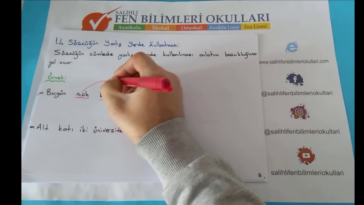 7 SINIF TÜRKÇE ANLATIM BOZUKLUKLARI