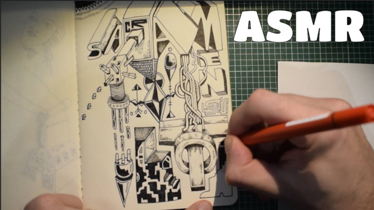 ASMR Doodling and rambling about dry January (soft spoken)