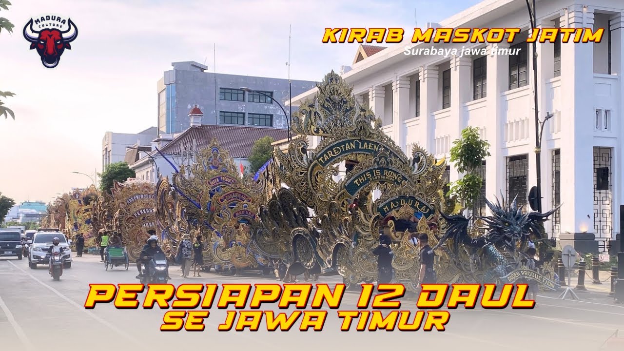 KIRAB MASKOT SE JAWA TIMUR‼️12 MUSIK DAUL MADURA IKUT MERAMAIKAN🔥#musiktadisionalmadura #daul
