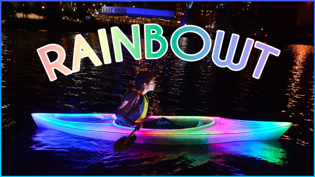 Building a Kayak Entirely out of Clear Fiberglass and LEDs