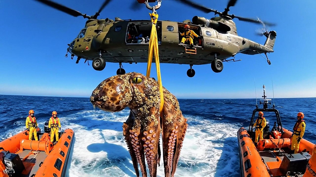 Rescue Team Saves Giant Octopus Covered in Ascidian Growth | Incredible Ocean Rescue