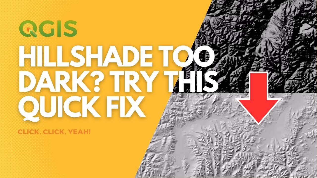 Fix those dark hillshades in QGIS