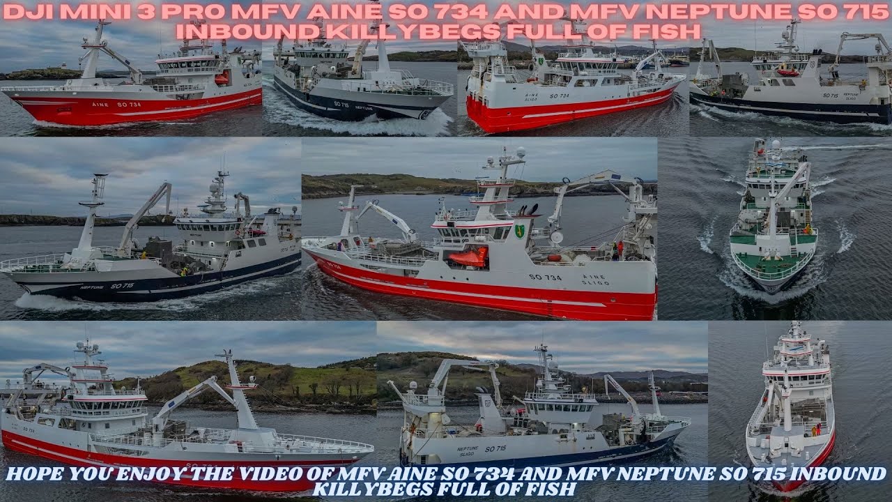 DJI MINI 3 PRO MFV AINE SO 734 AND MFV NEPTUNE SO 715 INBOUND KILLYBEGS FULL OF FISH