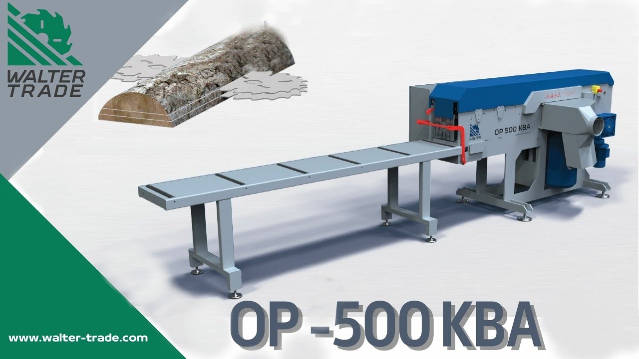 Slab processing machine ОР-500 KBA Walter: flitch (slab) into boards recovery