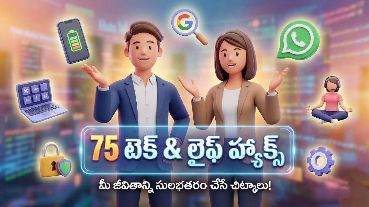 75 Smart Technology Tips That Will Change Your Everyday Life! 📱💡 | Best Tech Hacks in Telugu