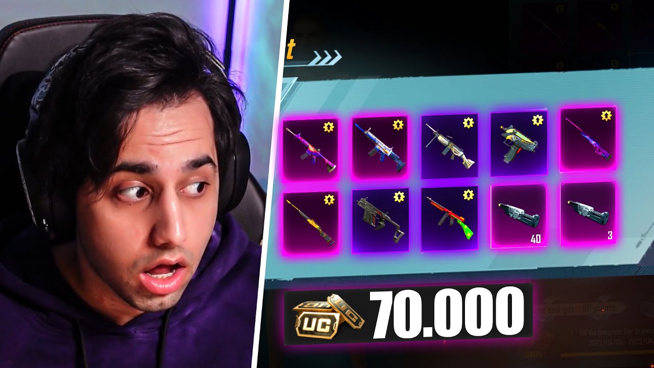 70000 UC 😱 همه یوسی ها متریال شد