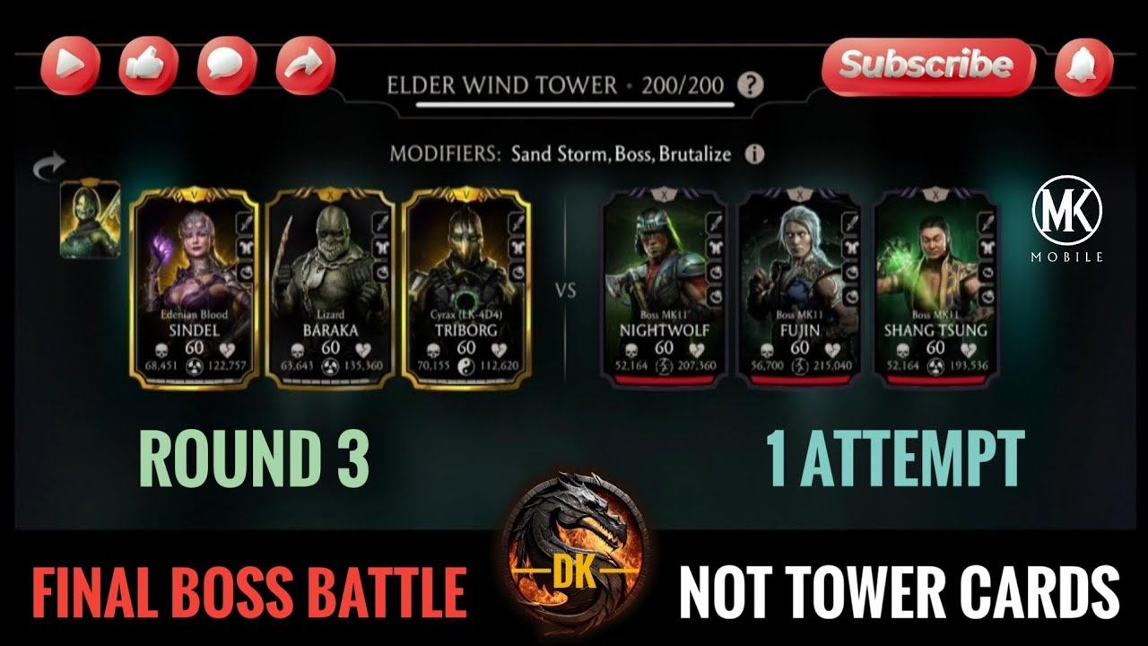Elder Wind Tower 200▪️Round 3 🎮 Mortal Kombat Mobile▫️MK Mobile #mortalkombatmobile #mkmobile #mkm
