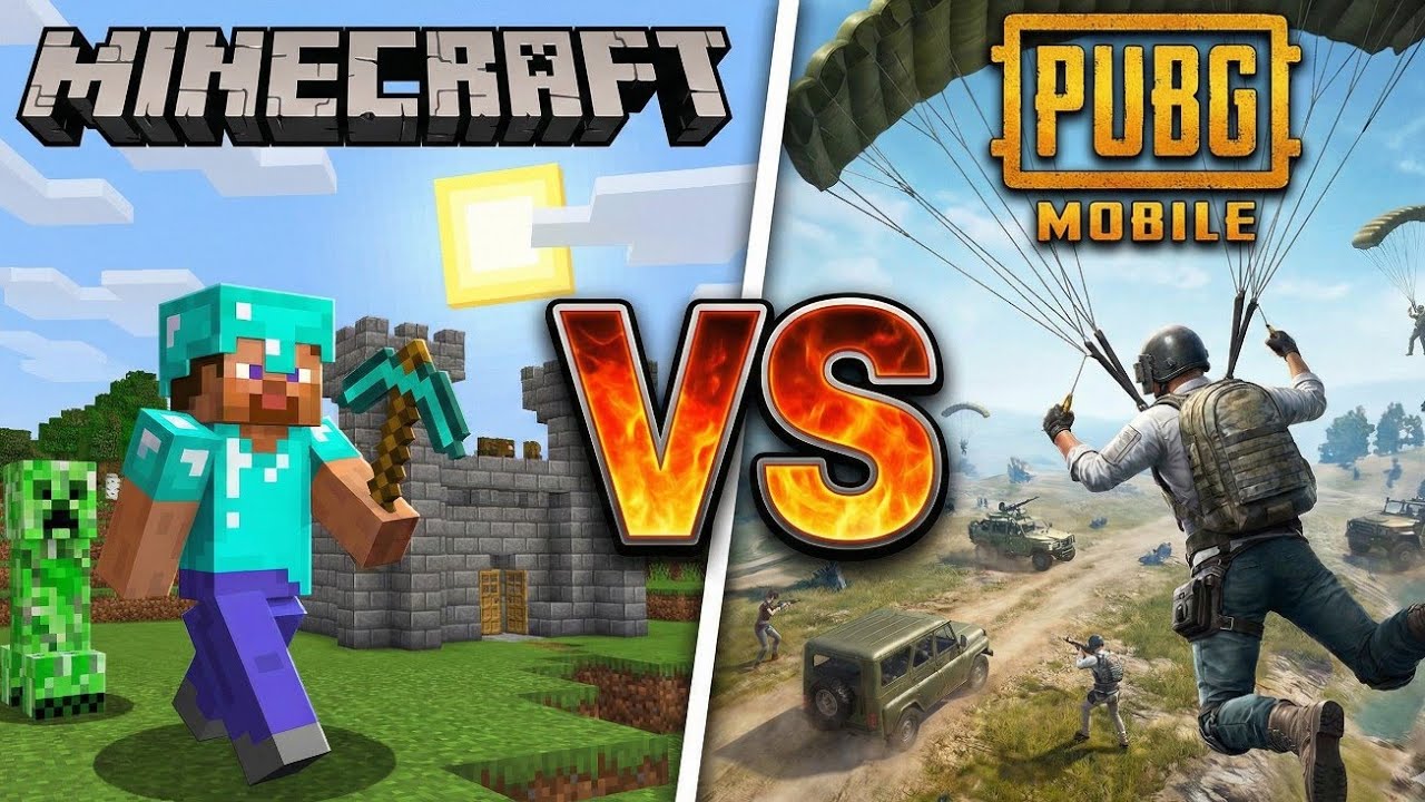 Minecraft vs pubg mobile in hindi