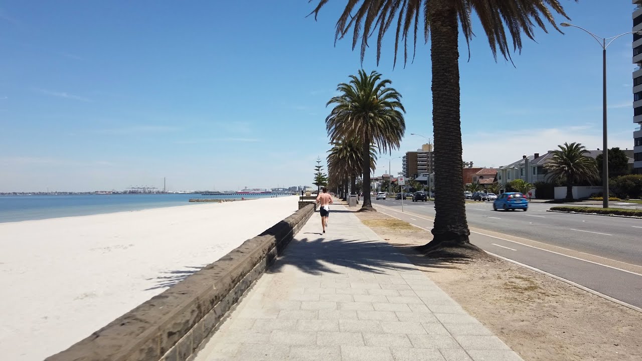 Melbourne 4k - Walking along South Melbourne Foreshore