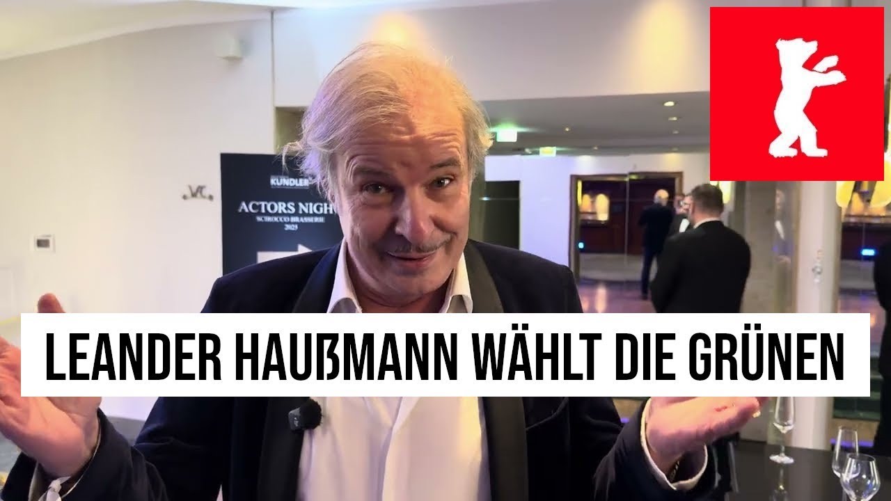 12.02.2025 Berlin Star-Regissseur Leander Hau&szlig;mann w&auml;hlt die Gr&uuml;nen