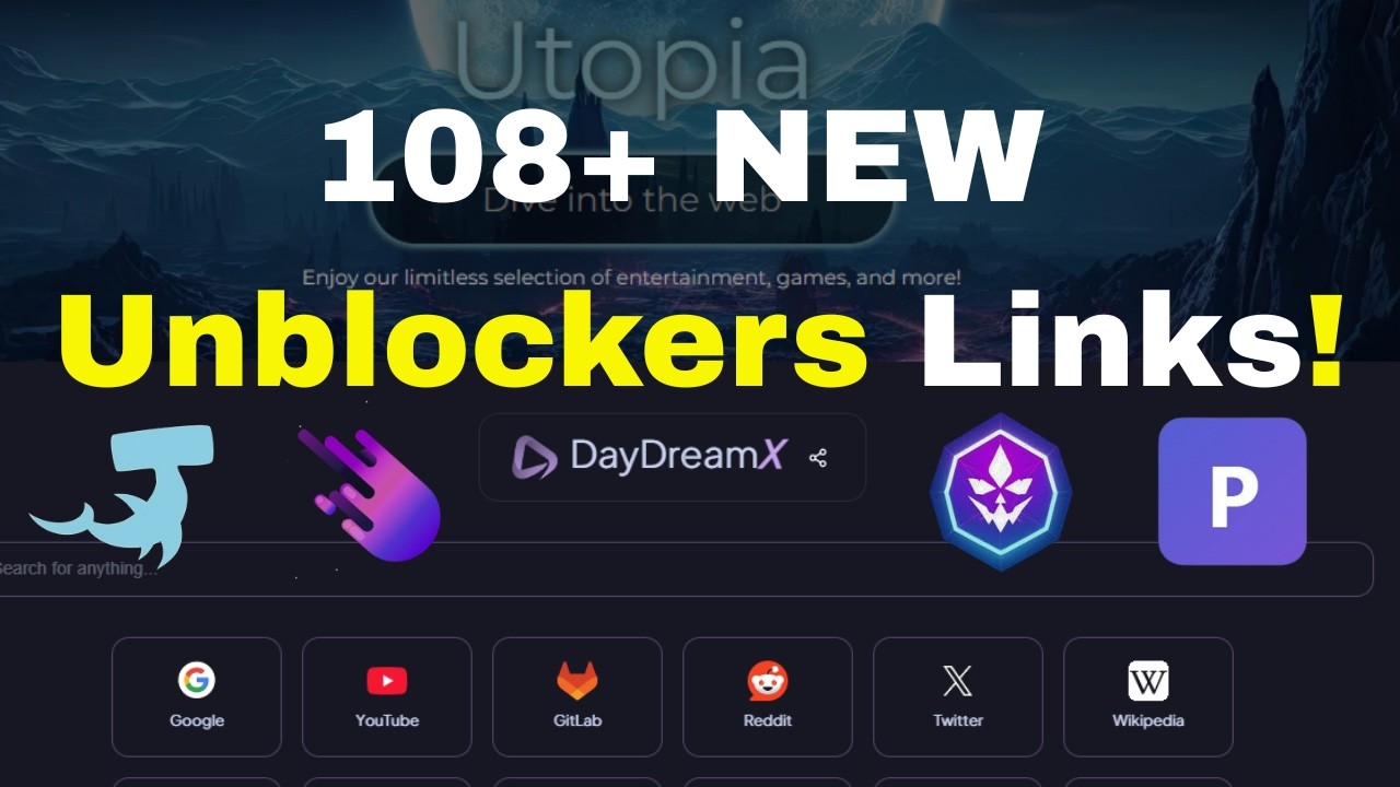 108+ NEW Rare Unblockers Links | Unblocked Websites for School Chromebook (2026)