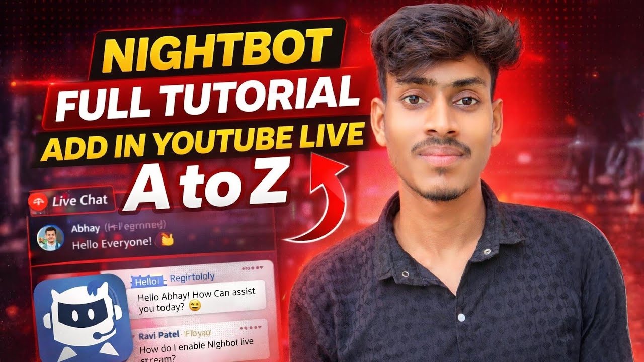 NightBot Setup for YouTube Live Streaming in 2026🤖| Nightbot Full Tutorial Video 🤓 In Hindi/English