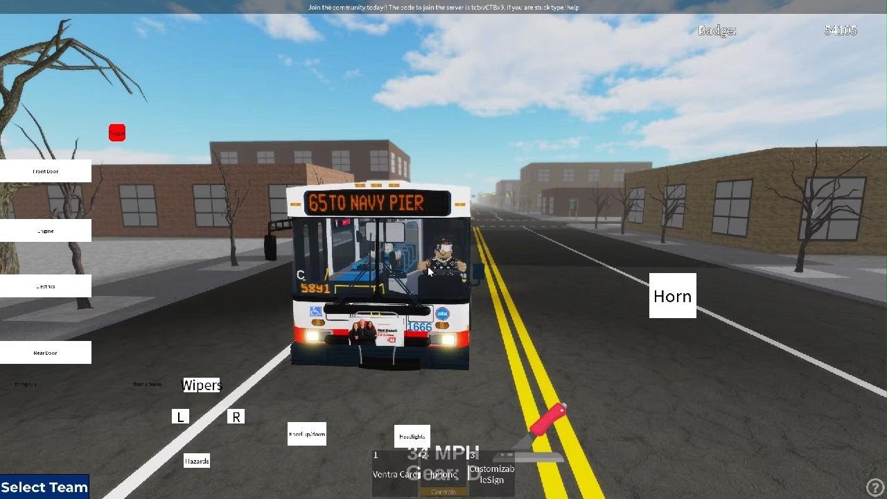 Roblox CTA 2006 NewFlyer D40LF on Route 65 Grand Ave to Navy Pier