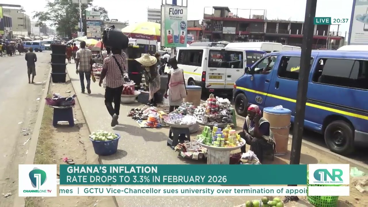 Ghana's Inflation Drops to 3.3% in February 2026