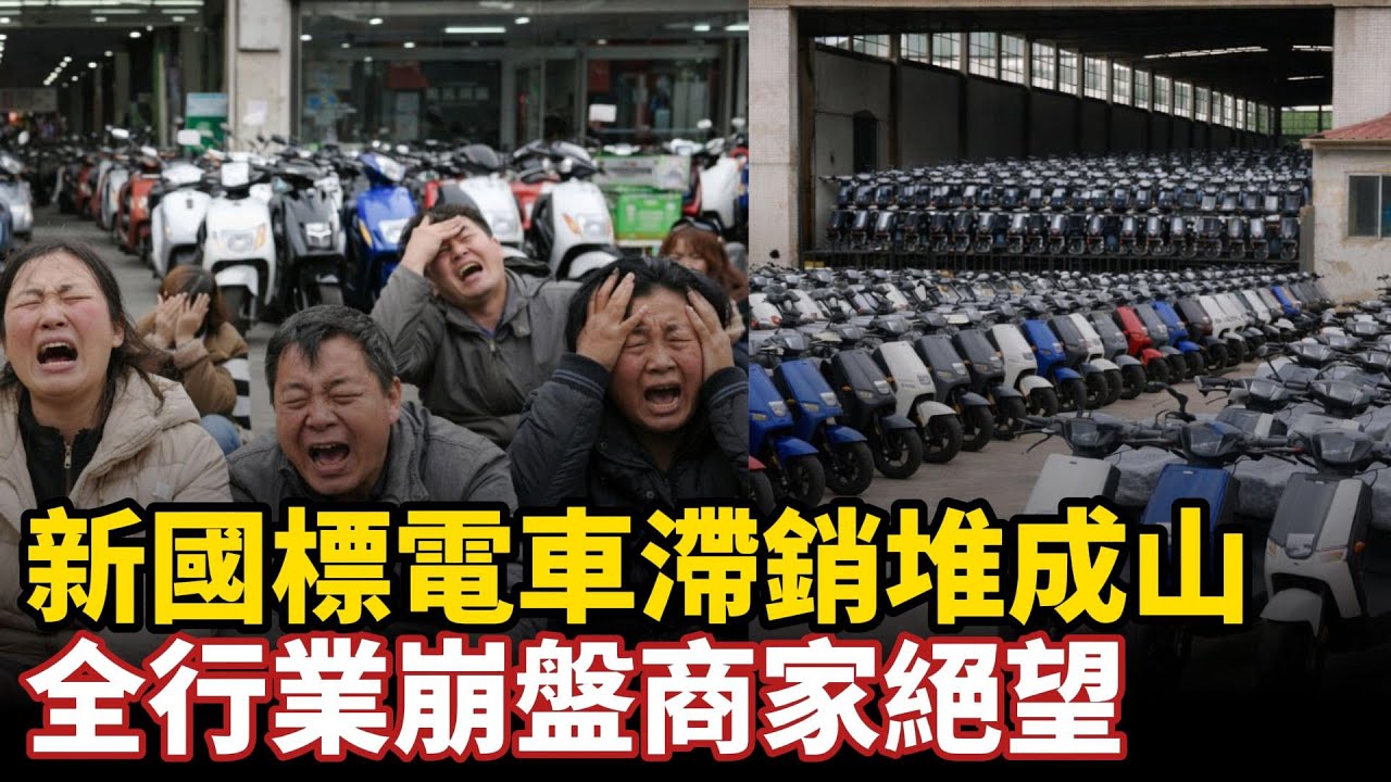 全行業崩盤商家絕望！新國標電車滯銷推成山，北京上海廣州數萬家門店一夜消失，鐵拳重擊銷量暴跌超70%，老闆哭暈30天都賣不出一台#中国社会