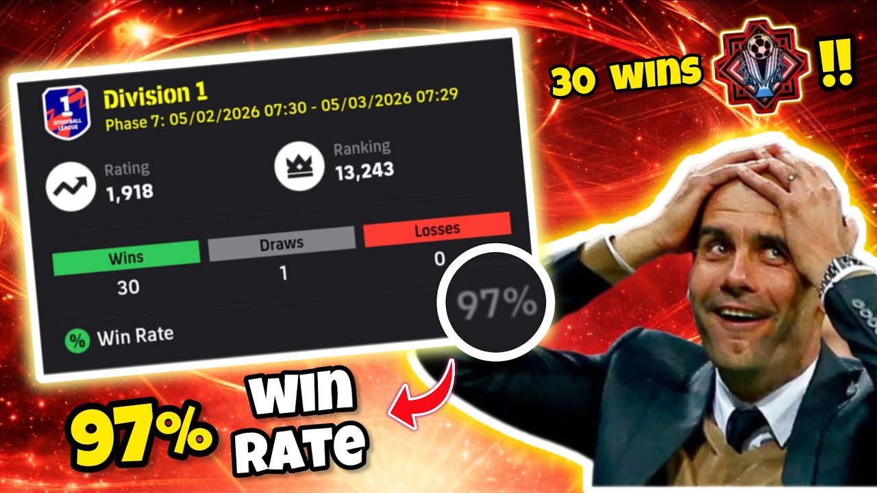 30 ПОБЕД ✅, 0 ПОРАЖЕНИЙ ❌ В ДИВИЗИОНЕ eFOOTBALL ☠️!! Эта расстановка полностью сломала eFootball ...