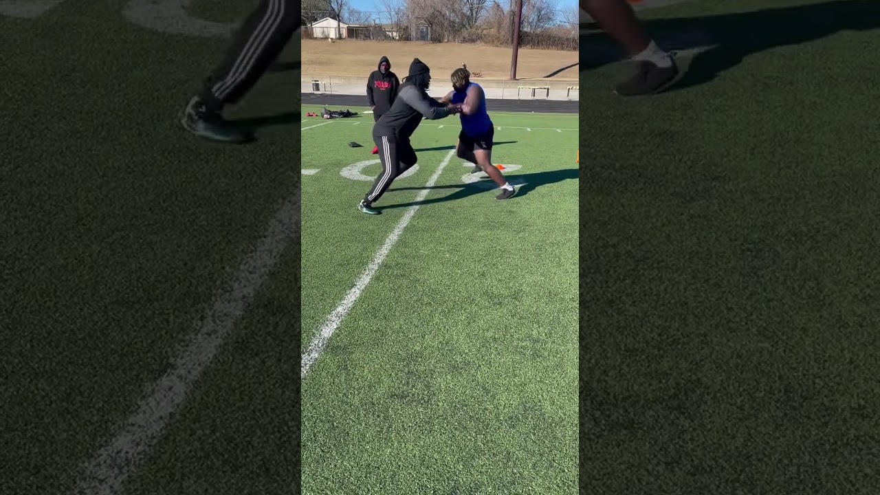 DLine Work! Violent hands/ Good hand placement  Coach Devonte Fields