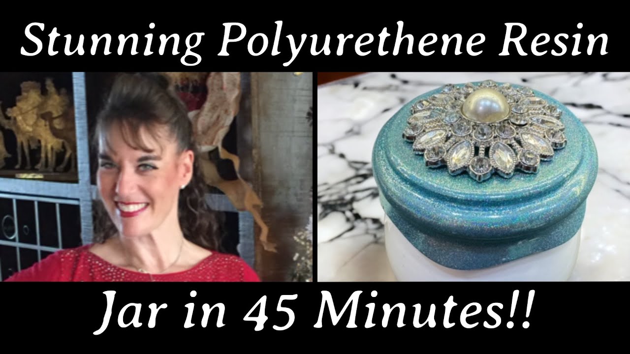 #374 Polyurethane Resin Jar In Under An Hour With Tack It Method! Simply Stunning & Easy!