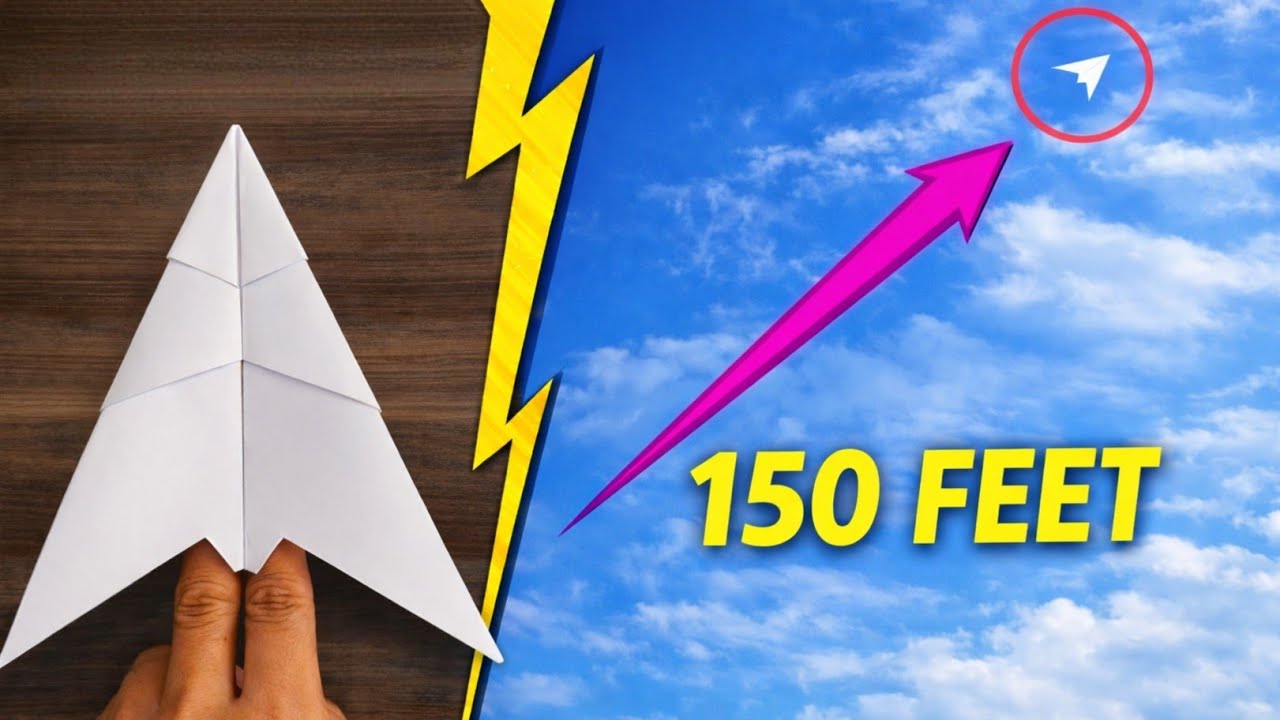 Best Paper Airplane That Flies 150 Feet | Easy Paper Plane✈️😱