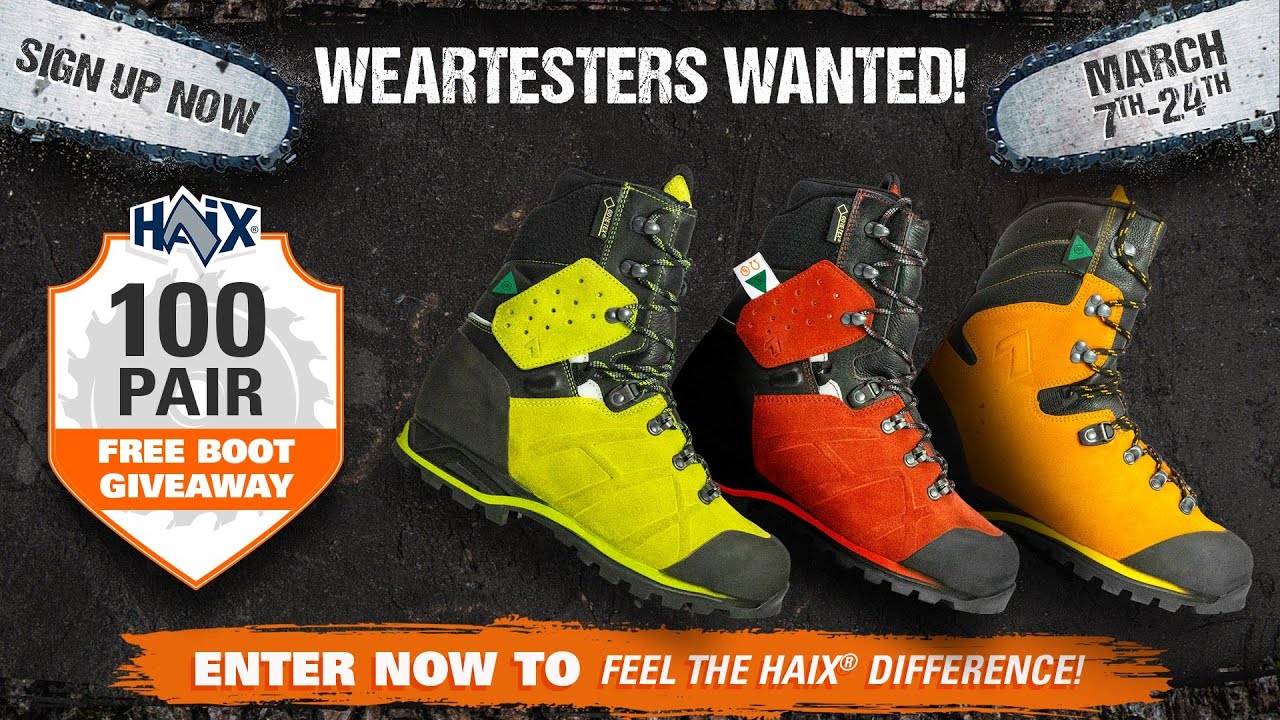 The HAIX&reg; Forestry Weartest IS HERE --- SIGN UP TODAY: HaixUSA.com/100