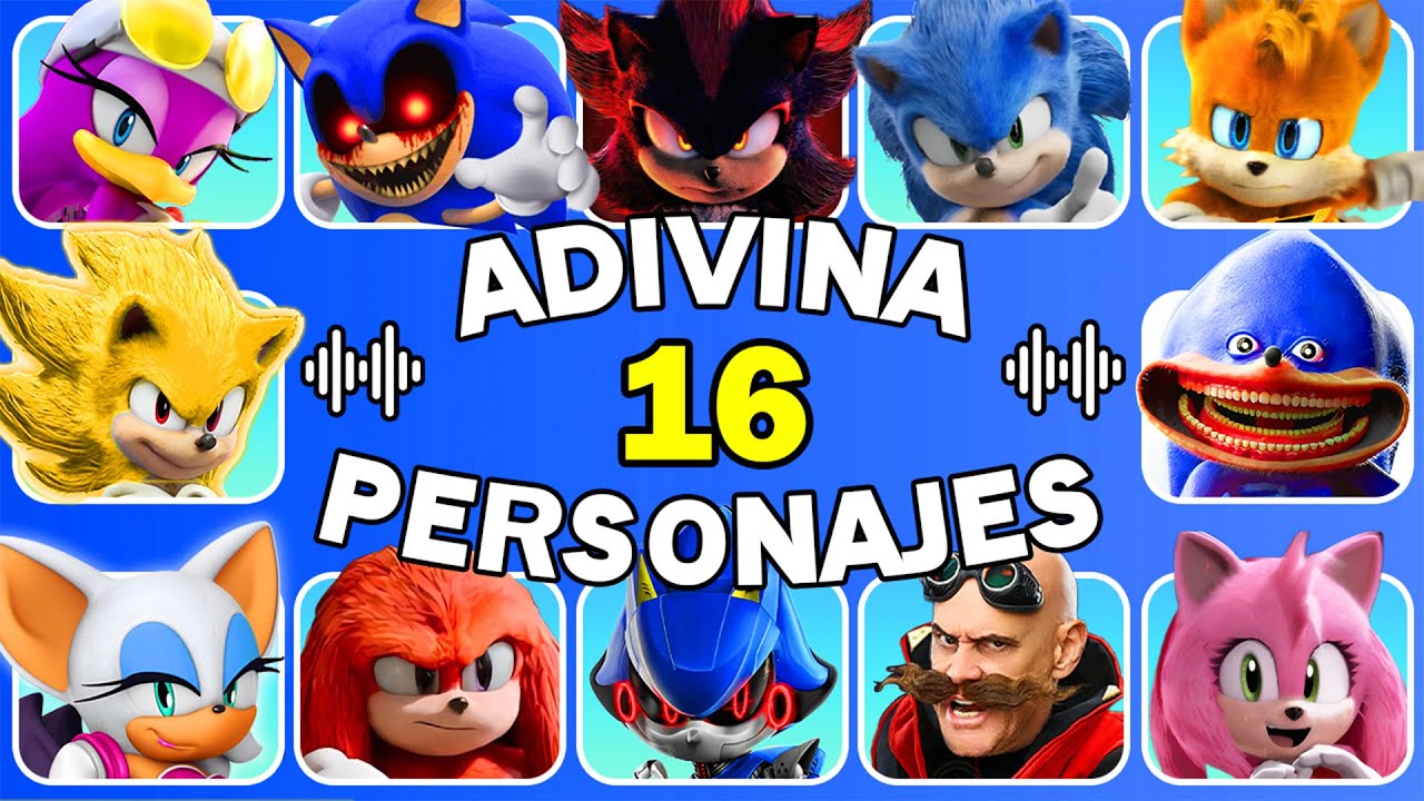 Adivina EL PERSONAJES De SONIC 3😀Sonic🦔💙Shadow🖤Tails💛Knuckles❤️Sonic The Hedgehog 3 Quiz😍