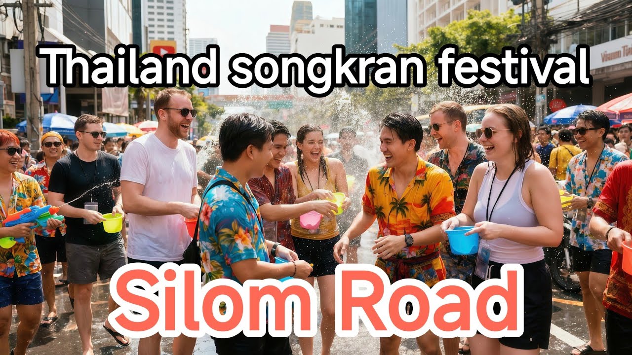 #Songkran festival on Silom Road 