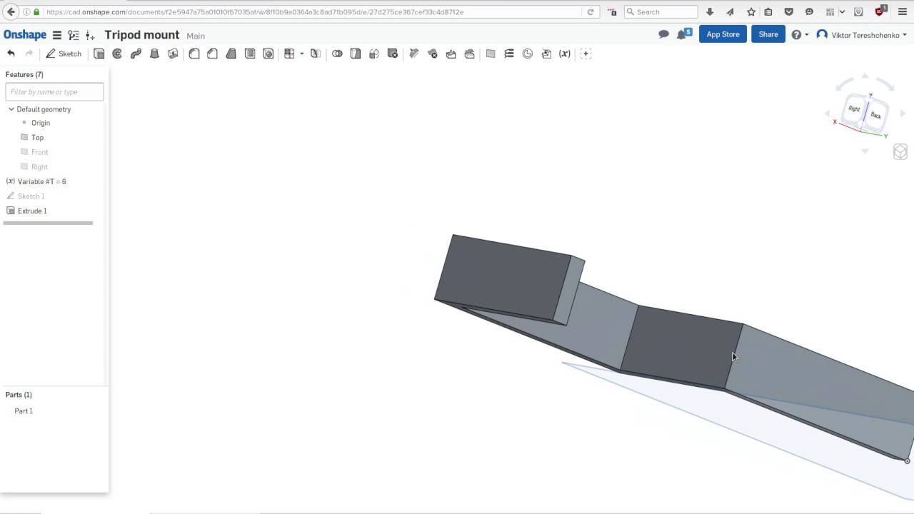Создание детали в Onshape [3D проектирование]