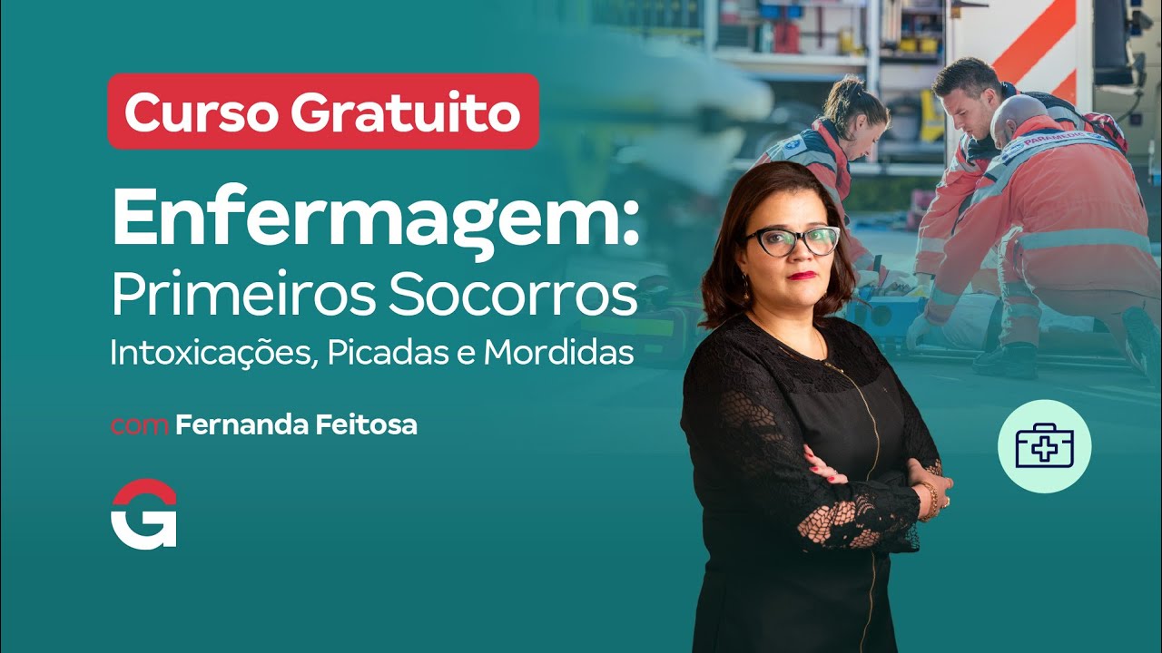 Curso Gratuito Enfermagem | Primeiros Socorros: ⁠Intoxicações, Picadas e Mordidas