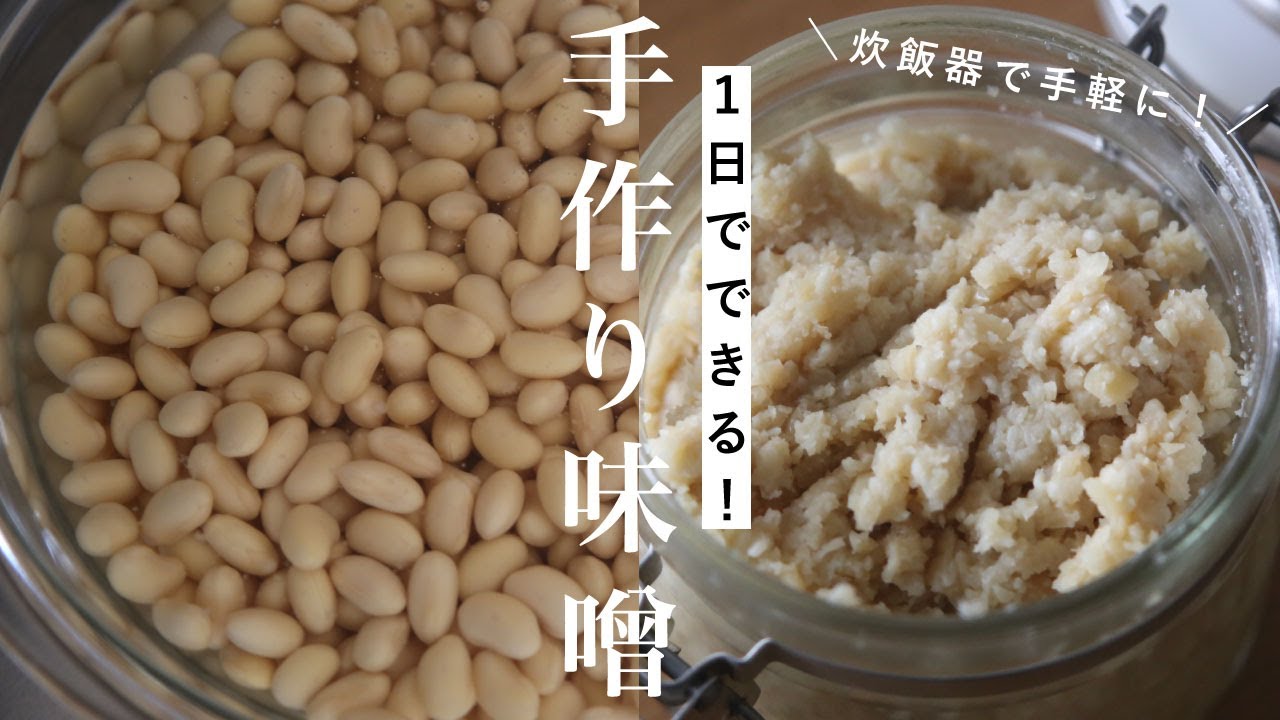 【味噌の作り方】炊飯器で1日でできる！体に優しい手作り味噌