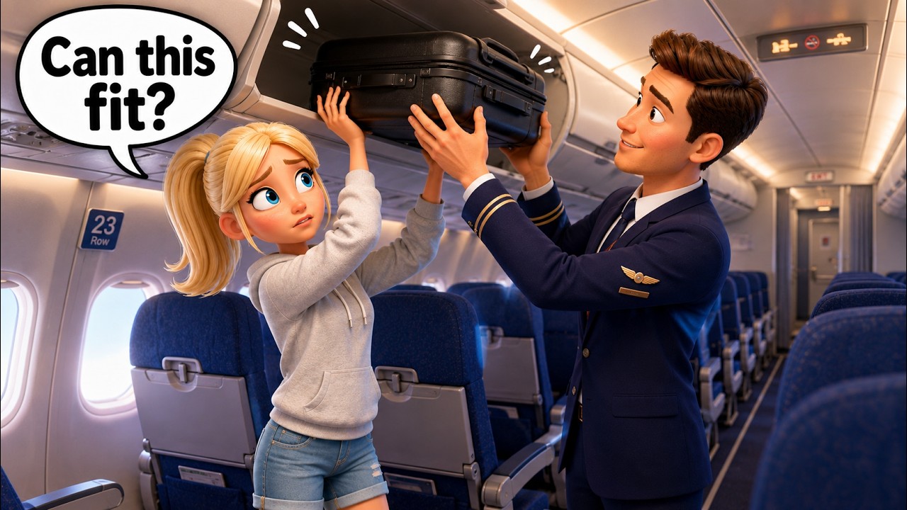 🛫 On the Airplane: Talking with a Flight Attendant | Slow and Easy English Story for Beginners