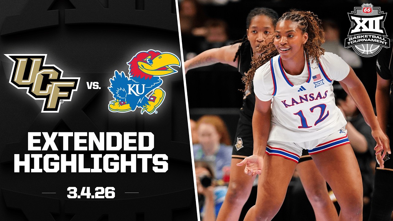 UCF vs. Kansas Extended Highlights | 2026 Phillips 66 Big 12 Women's Basketball Tournament