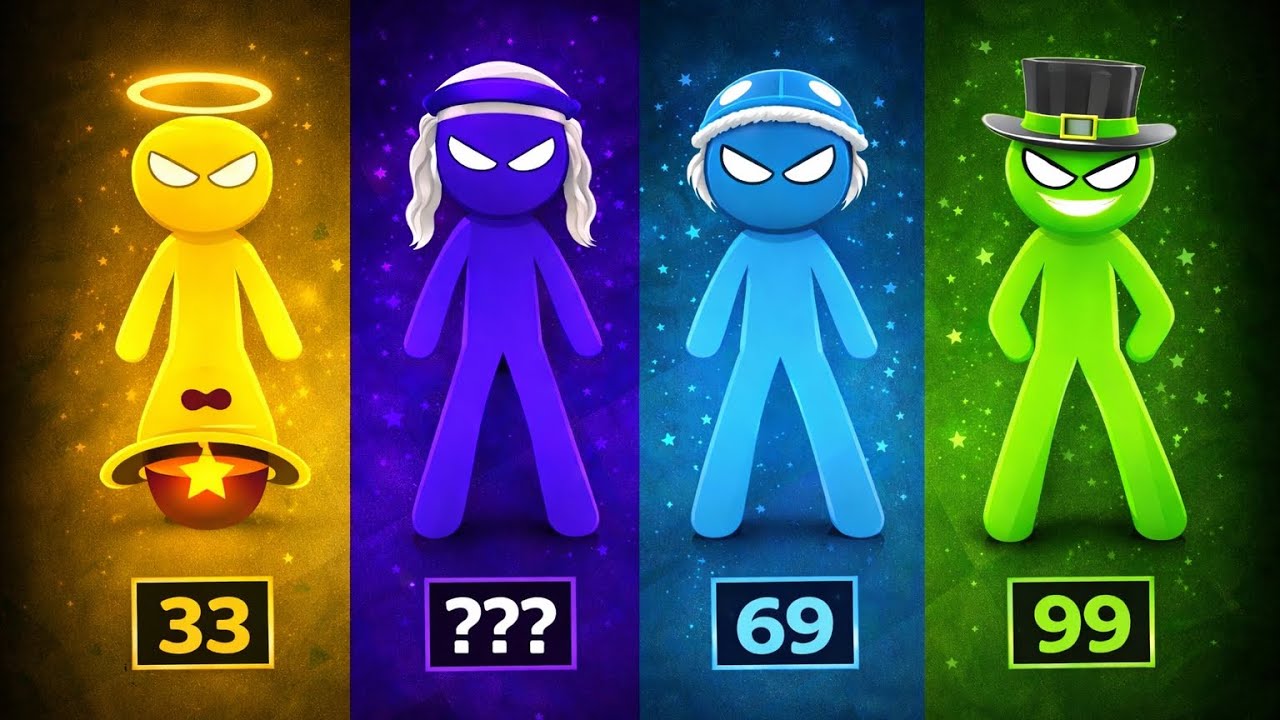 Stickman player  Party Ultimate Battle – Who Will Win? Player 1 2 3 4