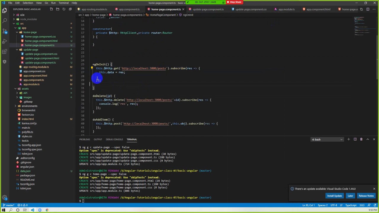 Angular 8 CRUD + Rest API | Angular Online Class Khmer