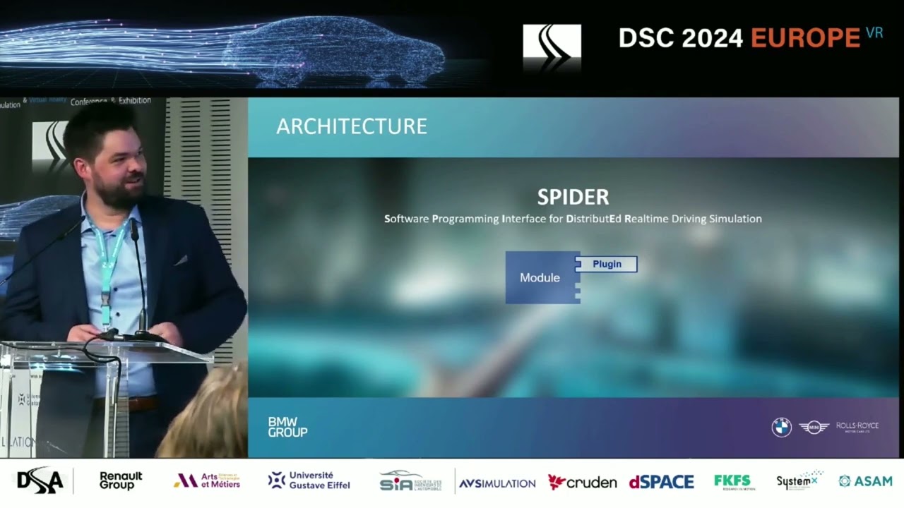 DSC Europe 2024 VR - SPIDER advanced driving simulation software at BMW