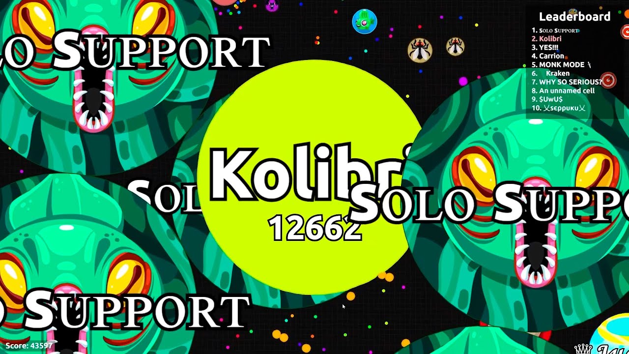 Fake Support With Bots 😅  Agario Solo Gameplay
