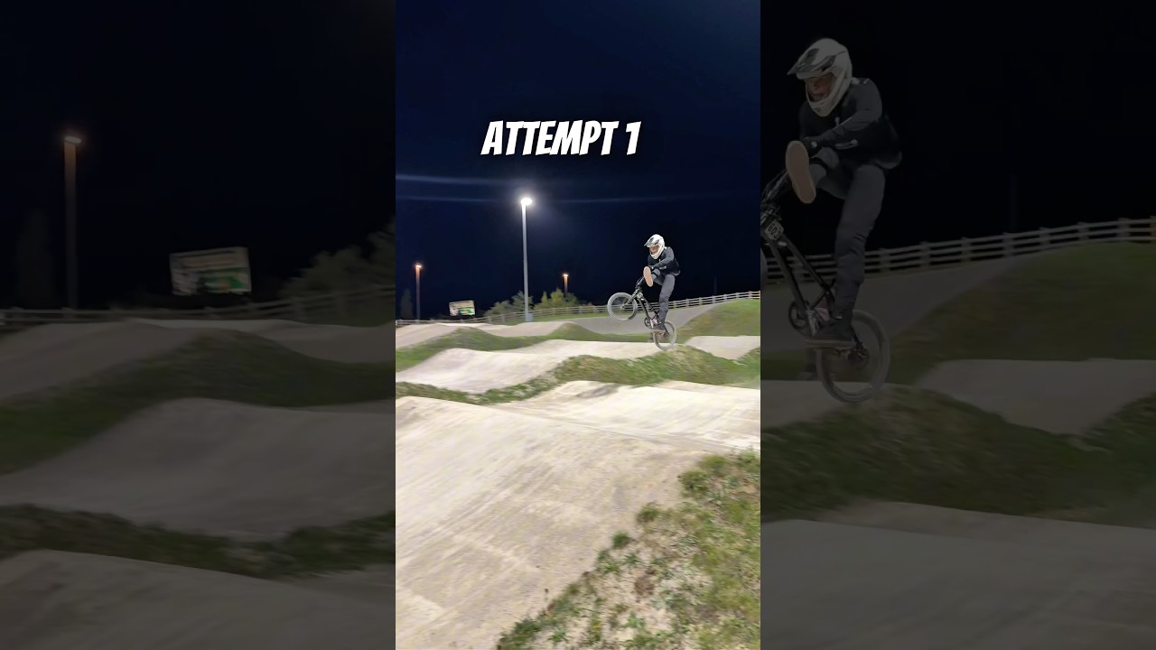 4 попытки, пока я не получу одну ручную гонку BMX 👌 #bmxracing #bmxrace #bmx