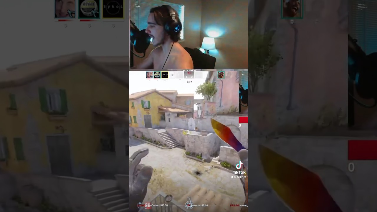 I flinched so hard. Twitch.tv/Kript_      #CS2 #csfunny #fyp #csgofail #csgomemes #csgocaseopenning