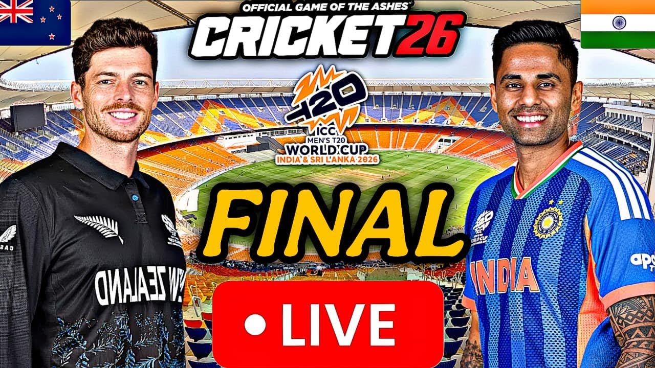 LIVE: INDIA vs NEW ZEALAND | FINAL | T20 World Cup 2026 Match | Cricket 26 #live