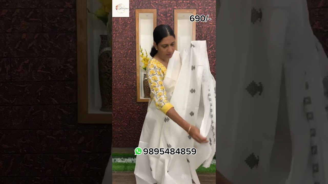 Organdy Cotton sarees😍 | Mariyam Fabz | Free delivery 👌| Malayalam |