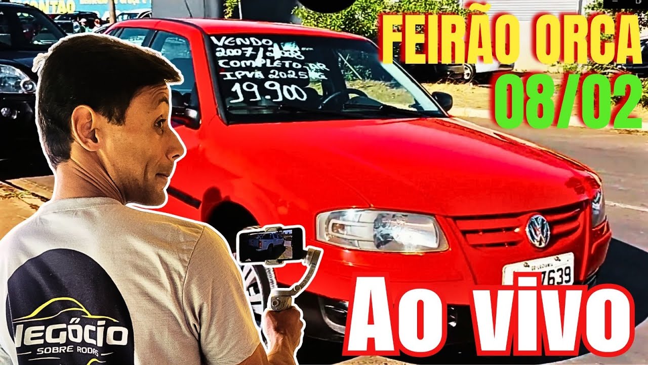 🟢 LIVE 08/02 na Feira da Orca Brasília – Veja Carros Usados Imperdíveis!