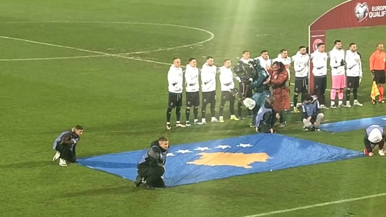 2023 Football Kosovo National Anthem in Pristina/サッカー コソボ代表 国歌斉唱＠プリシュティナ