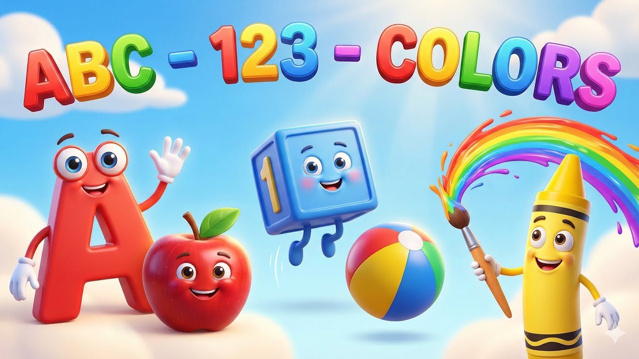 Learn ABC, 123 & Colors! 🌈 Fun Educational Songs for Toddlers