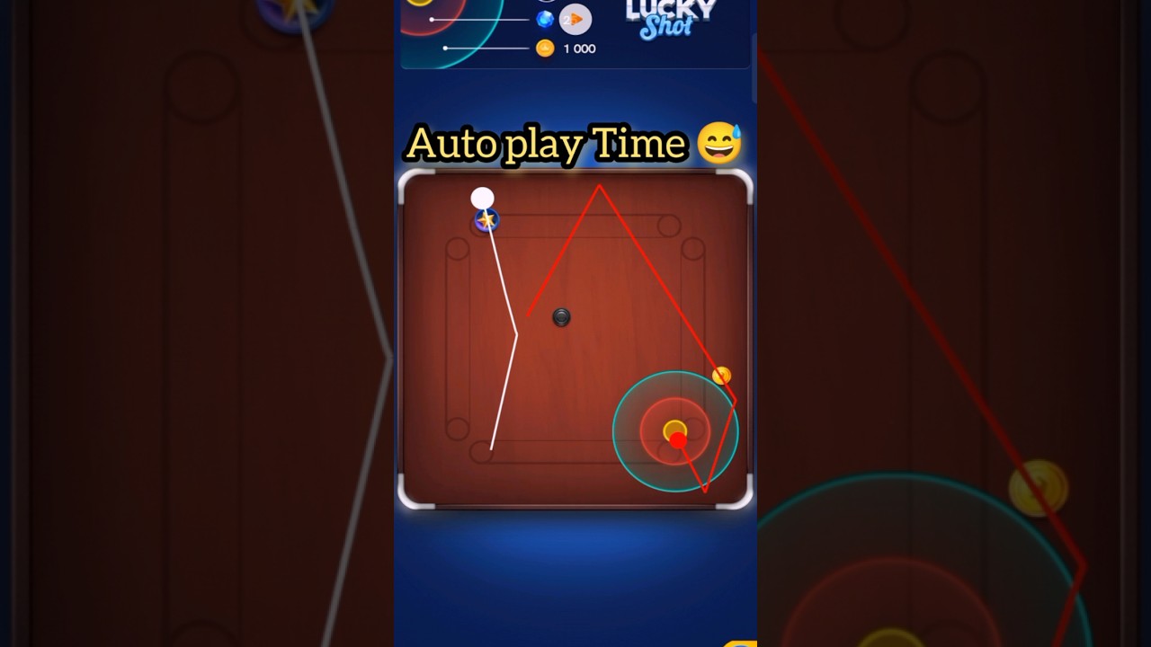 Autoplay accuracy 😈😈 #carrompool #shorts #carrom #funny #luckyshot #autoplay