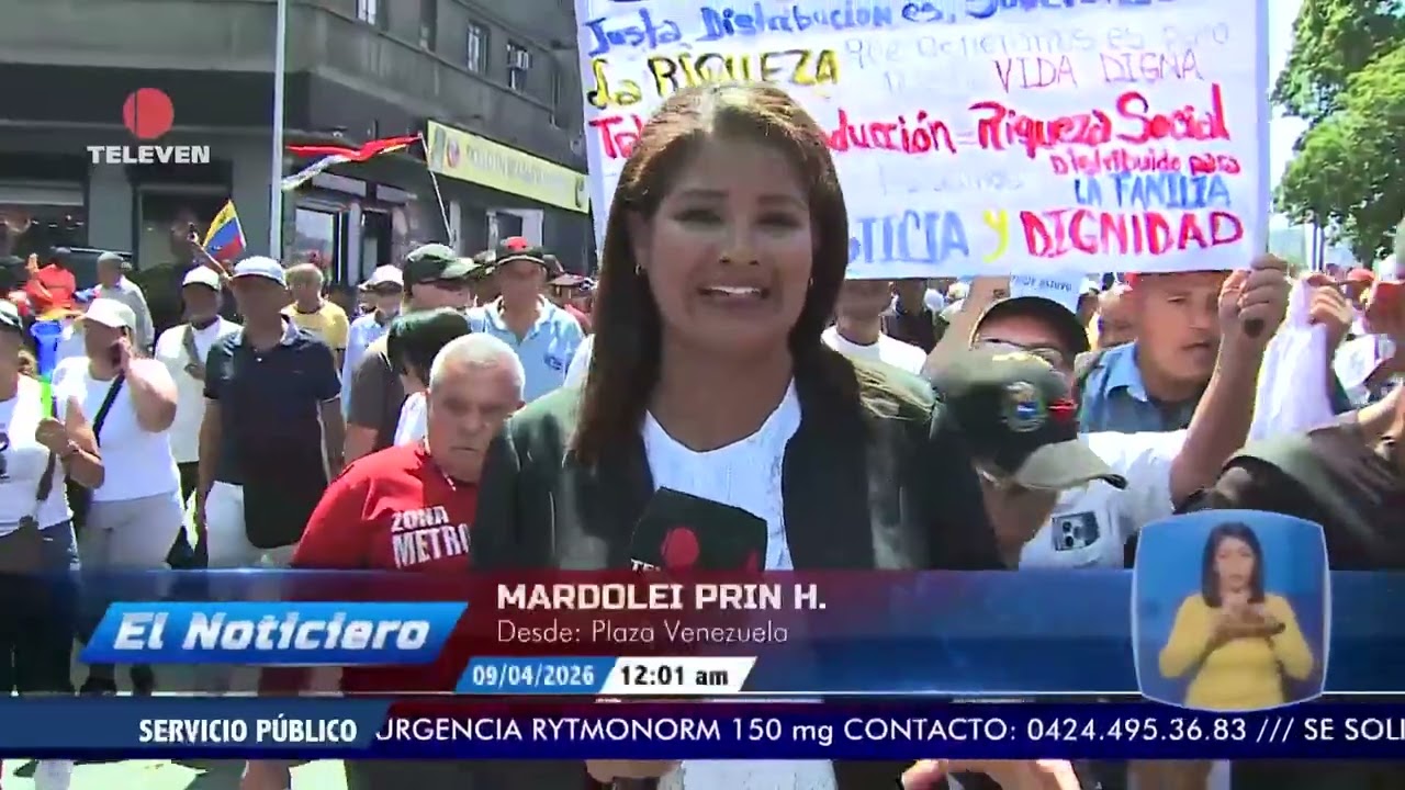 Oposici&oacute;n y oficialismo marchan hasta Miraflores este jueves - El Noticiero emisi&oacute;n meridiana