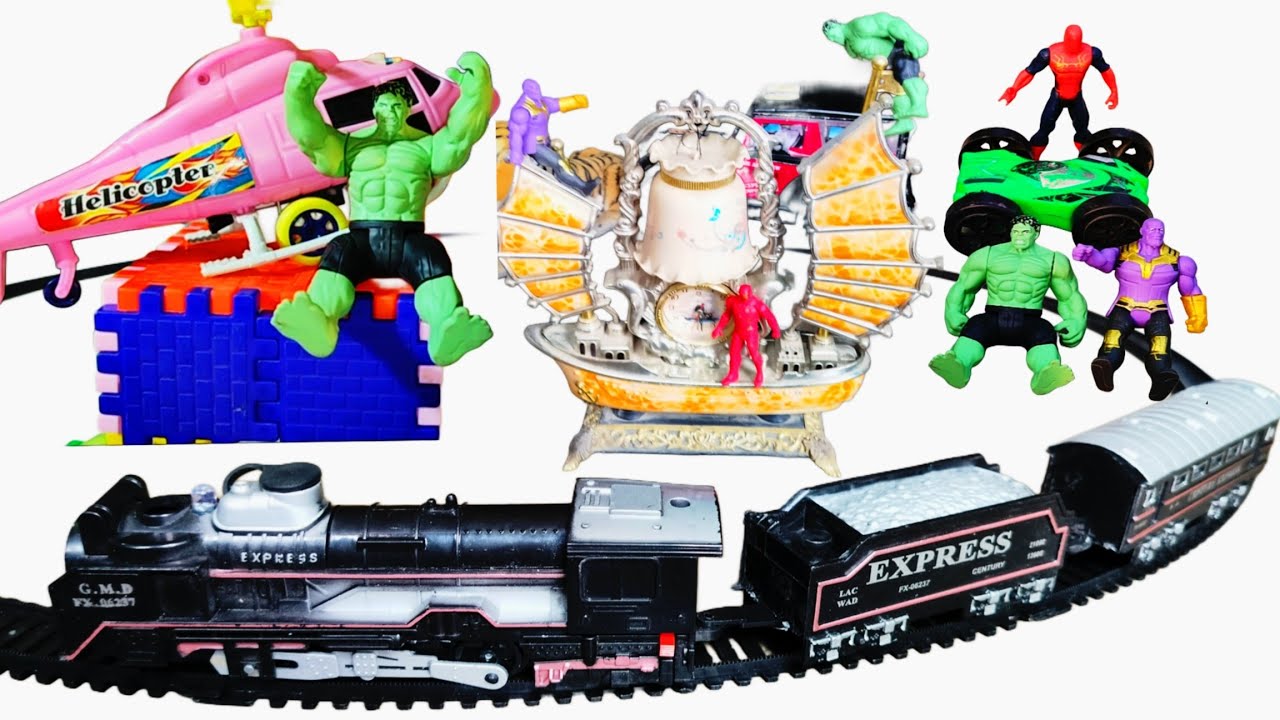 Hulk Ko Train ne baithaya halk laga rone 🚂🥹 #train #hulk #smoketrain #enjoy #toys #kidskhilonationkk