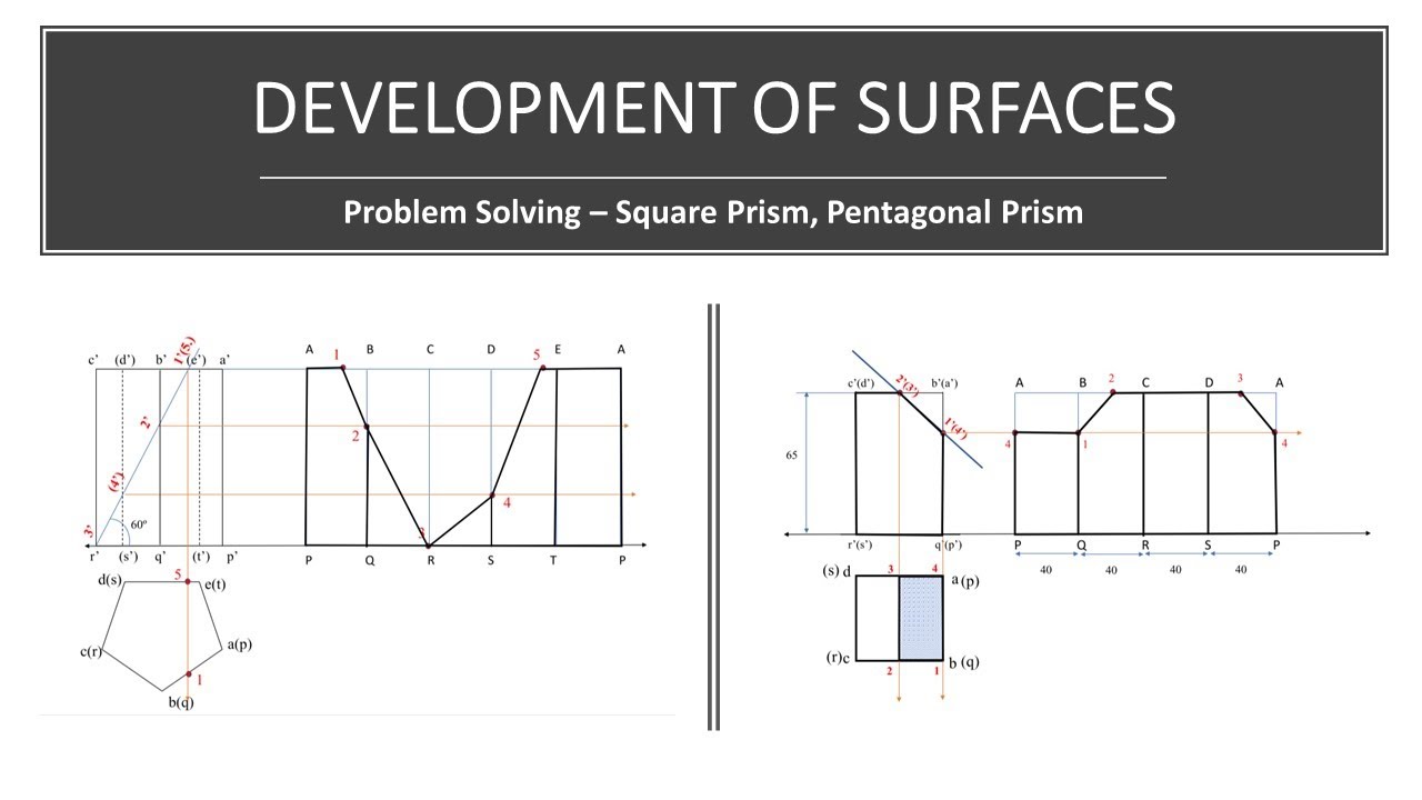 Development of Surfaces | Square Prism | Pentagonal Prism | Engineering Graphics | EG | Tamil
