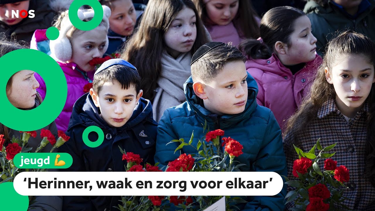 Kinderen herdenken verschrikkelijke gebeurtenissen van de Holocaust